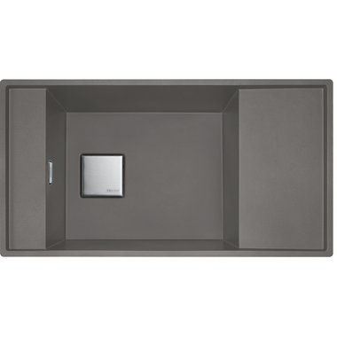 Fresno - Evier à afleurer/à sous-encaster / 860 x 458 mm / 1 bassin / Gris pierre / Réversible