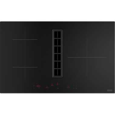 Smart 2Gether - Inductiekookplaat met geïntegreerde dampkap / 830 mm / 3 zones / Zwart glas / recirculatie