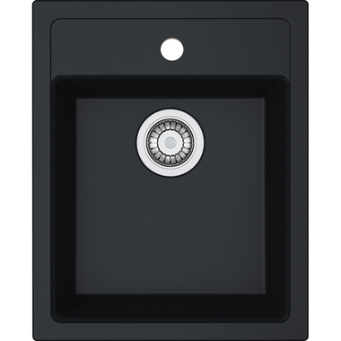 Sirius - Evier à encastrer / 430 x 530 mm / 1 bassin / Noir