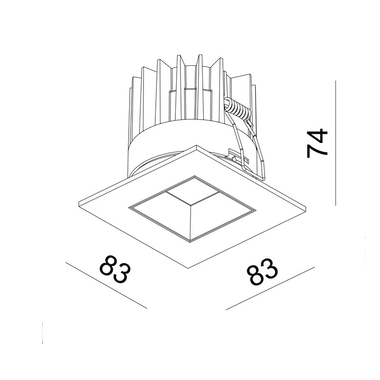 Trend Square led spot 9W 230V