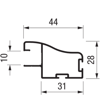 Profil vertical TR10DC 2.6m