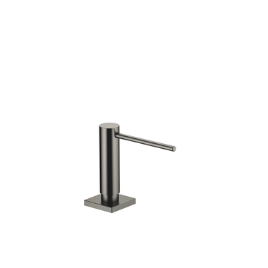 Pompje met rozet vierkant dark platina mat