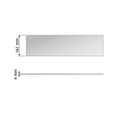 Chic line front/rugset glas, hoogte 161