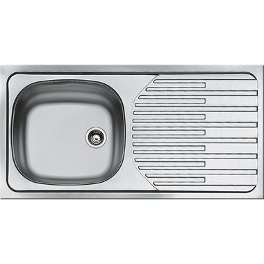 Spoeltafel rvs basic 1bak+verlek
