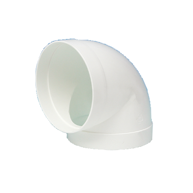 Coude 90° rond blanc  