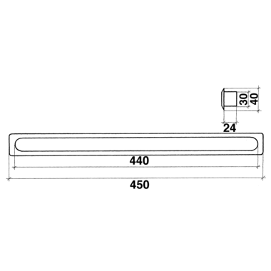 Papierdoorvoer 450mm