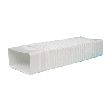 Flexibele bocht vlakkanaal d.150 std wit
