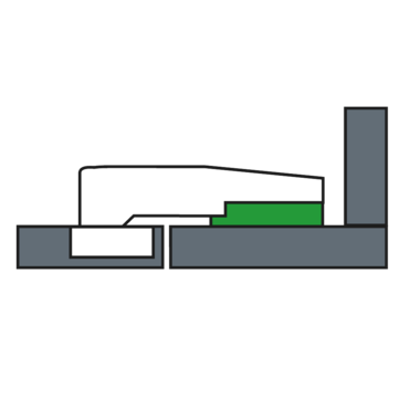 Nexis W90 95° scharnier Click-On met veer