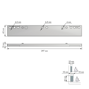 Amari afstandhouder 9,5mm voor quadro