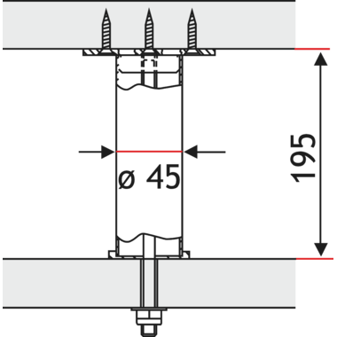 Barsteun rond d.45mm