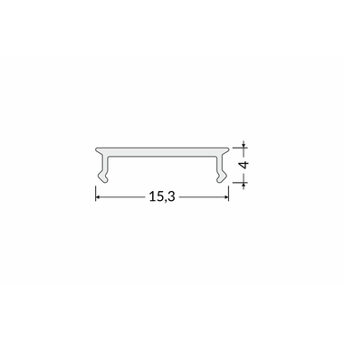 Click diffusie afdekkap C3 voor led profiel