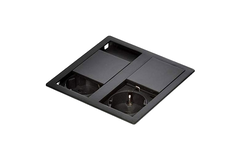 Versahit dual 2st b/f mat zwart+ kabel 2000 mm met + kabel 2000 mm met aparte stekker