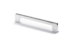 Poignée Opera, entraxe de perçages 96 / 128 mm, L 135 mm, B 8.5 mm, H 33 mm, chromé brillant