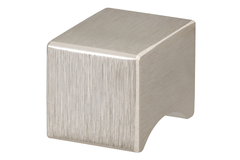 Knop vierkant alu/rvs 19x19 h:26mm