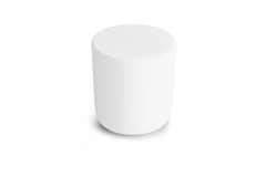 Bouton zmc conique rond diam 25mm blanc mat 