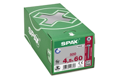 Vis à bois SPAX-S Pozidrive avec tête pan 4.5 x 60