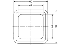 Cadre simple chrome  