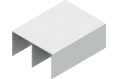 Rail superieur double Terra 6m alu argent  