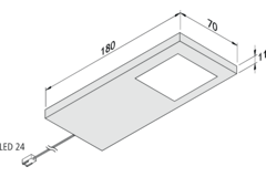 Hera set 3 x Slim-pad F led 5W 24V 3000K zwart+ transfo led 15