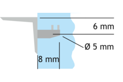 Schabdrager sekura 2 zamak vernikkeld H:6mm