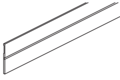 Hawa Clipo 26/36 profilé de recouvrement pour verre fixe