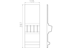 Basic range-couteaux blanc 