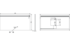 Spiegel 1400x750 led boven+kelvinch.+verwarming