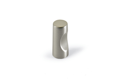 Bouton Almus, H 23 mm, ø 12 mm, aspect inox brossé