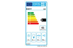 Novy essence 60 cm RVS telescopische dampkap