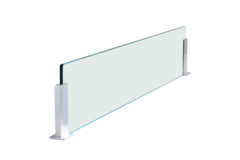 Bescherming eiland glas /chroom te kleven 900mm