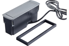 Cizo bloc pop up nl/dl/l 2x16a-2xusb 2a chrome 