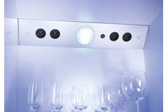 Box multiprises + lamp inox 566mm d-n-l  