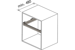 Moka cadre coulissant k.700 664-714mm Soft alu  