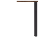 Tafelpoot q60 zwart mat 60x60mm h110 regelbaar