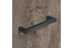 Greep Cadro, boorafstand 128, L 140.5 mm, B 12.5 mm, H 35 mm, mat zwart
