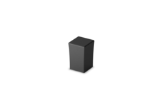 Bouton Cadria, L 18 mm, B 18 mm, H 27 mm, noir mat