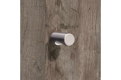 Bouton Almus, H 23 mm, ø 12 mm, aspect inox brossé