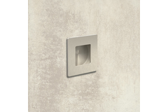 Poignée d'insertion Apolda, L 65 mm, B 65 mm, H 14 mm, Inox brossé