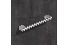 Poignée Brema, entraxe de perçages 96, L 108 mm, B 14 mm, H 35 mm, inox brossé / aspect inox brossé