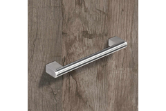Poignée Brema, entraxe de perçages 96, L 108 mm, B 14 mm, H 35 mm, inox brossé / aspect inox brossé