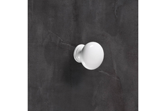 Knop Cirpi, H 27 mm, ø 30 mm, Wit