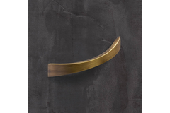 Poignée Egara, entraxe de perçages 128, L 155 mm, B 20 mm, H 30 mm, aspect laiton antique brossé