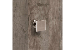 Knop Fogo, L 25 mm, B 25 mm, H 23 mm, roestvrij staal finish geborsteld