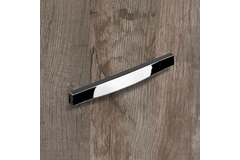 Poignée Forli, entraxe de perçages 160 / 192 mm, L 204 mm, B 18 mm, H 16 mm, chromé brillant