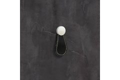 Bouton Galati, L 27 mm, H 57 mm, cuir noir