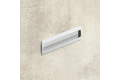Poignée d'insertion Misnia, entraxe de perçages 160, L 180 mm, B 54 mm, H 18.5 mm, aspect aluminium