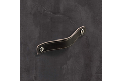 Poignée Nica, entraxe de perçages 96, L 123 mm, B 25 mm, H 3 mm, cuir brun foncé