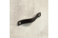 Poignée Nica, entraxe de perçages 96, L 123 mm, B 25 mm, H 3 mm, cuir brun foncé