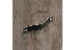 Poignée Nica, entraxe de perçages 96, L 123 mm, B 25 mm, H 3 mm, cuir brun foncé