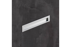 Poignée d'insertion Nidum, entraxe de perçages 128, L 143 mm, B 35 mm, aspect aluminium